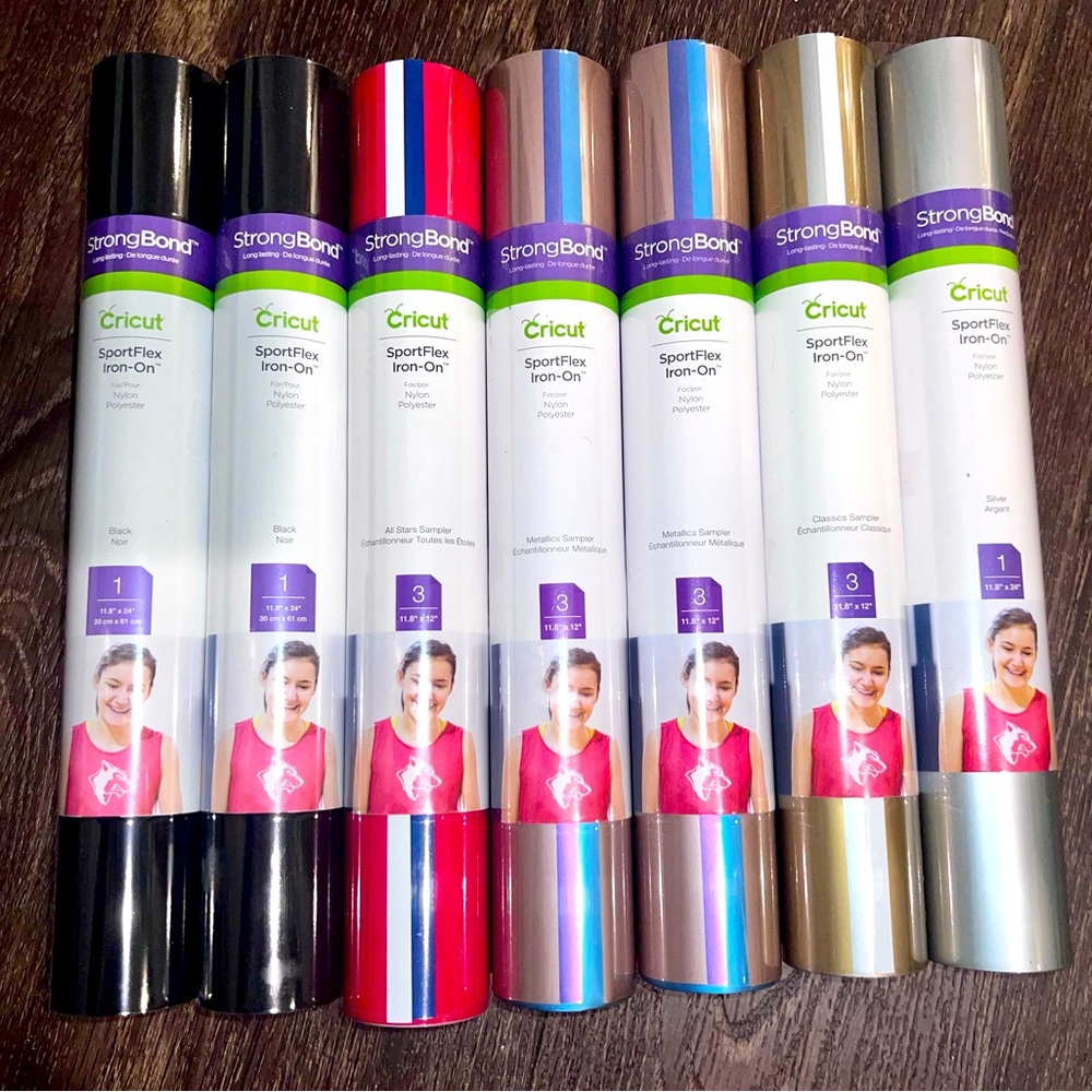 Lot of Cricut SportFlex Iron-On vinyl HTV